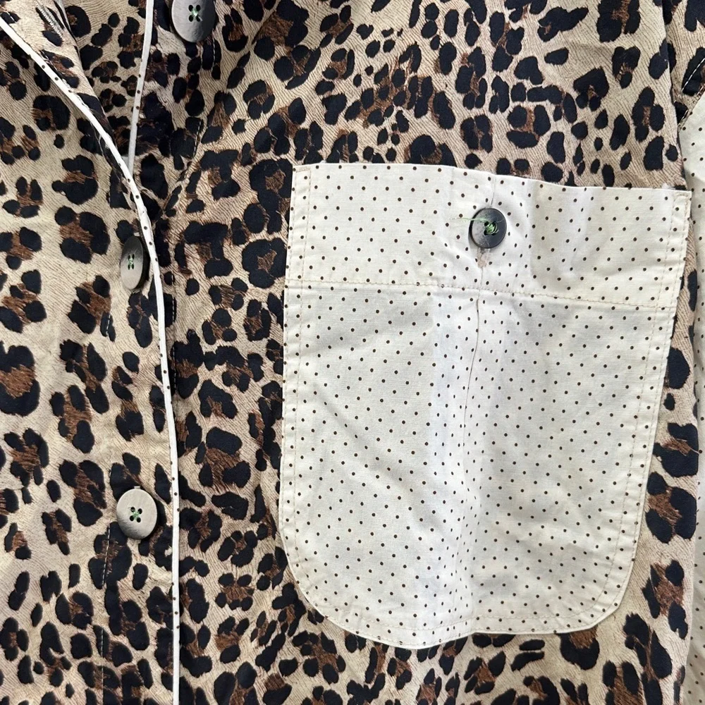 Free People Leopard Print Button Down Western Style Shirt - Picture 6 of 9